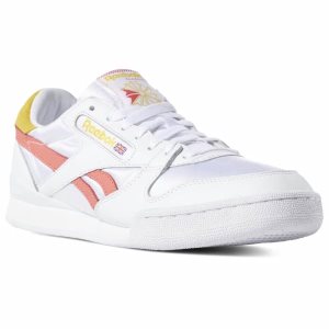 Adidasy Męskie Reebok Phase 1 Pro Białe/Żółte/Różowe PL 94IFPRE